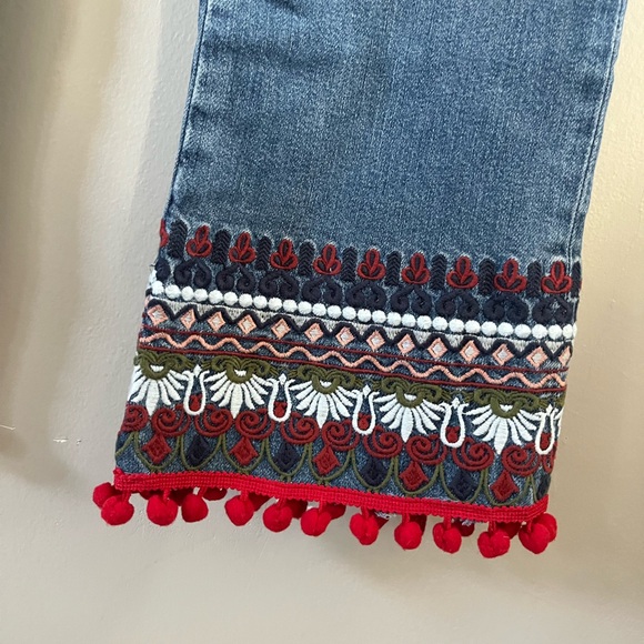 Pilcro and the Letterpress Blue Cropped Jeans with Red Trim - Picture 8 of 10